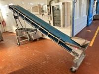 Stainless Steel Portable Inclined Motorised Conveyor